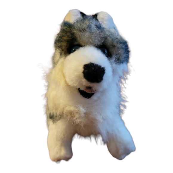 Vtg Siberian Malmute Husky Eskimo Stuffed Animal Puppy Dog - Picture 3 of 5